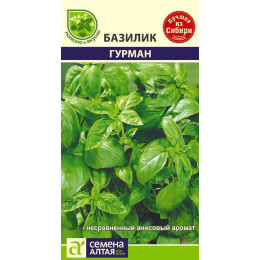 Зелень Базилик Гурман/Агрофирма 'Семена Алтая'/семена упакованы в цветном пакете 0,3 гр.