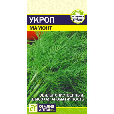 Зелень Укроп Мамонт/Агрофирма 'Семена Алтая'/семена упакованы в цветном пакете 2 гр.