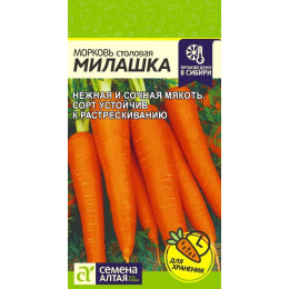 Морковь Милашка/Агрофирма 'Семена Алтая'/семена упакованы в цветном пакете 2 гр.