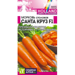 Морковь Санта Круз F1/Агрофирма 'Семена Алтая'/семена упакованы в цветном пакете 0,3 гр. Seminis (Голландские Семена)
