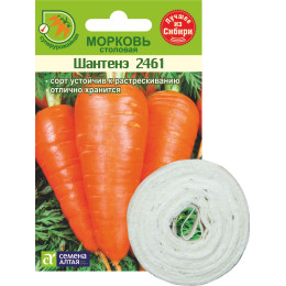Морковь На ленте Шантенэ 2461/Агрофирма 'Семена Алтая'/семена упакованы в цветном пакете 8 м. (1/250)