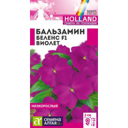Цветы Бальзамин Беленс Виолет/Агрофирма 'Семена Алтая'/семена упакованы в цветном пакете 5 шт. Голландия НОВИНКА