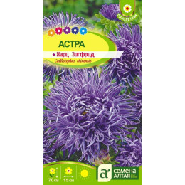 Цветы Астра Харц Зигфрид/Агрофирма 'Семена Алтая'/семена упакованы в цветном пакете 0,3 гр.