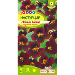 Цветы Настурция Черный бархат/Агрофирма 'Семена Алтая'/семена упакованы в цветном пакете 1 гр.