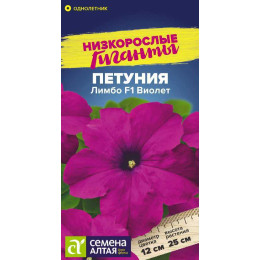 Цветы Петуния Лимбо F1 Виолет/Агрофирма 'Семена Алтая'/семена упакованы в цветном пакете 10 шт. генетически карликовая