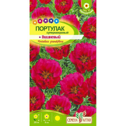 Цветы Портулак Супермахровый Вишневый/Агрофирма 'Семена Алтая'/семена упакованы в цветном пакете 0,1 гр.