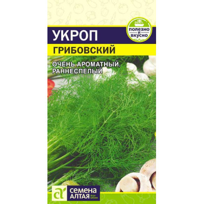 Зелень Укроп Грибовский/Агрофирма 'Семена Алтая'/семена упакованы в цветном пакете 2 гр.