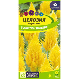 Цветы Целозия перистая Золотой шлейф/Агрофирма 'Семена Алтая'/семена упакованы в цветном пакете 0,2