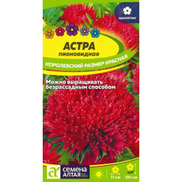 Цветы Астра Королевский размер Красная/Агрофирма 'Семена Алтая'/семена упакованы в цветном пакете 0,2 гр.