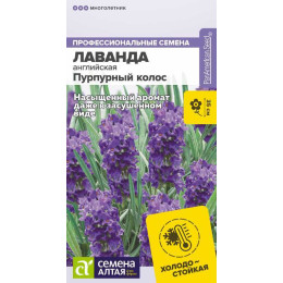 Цветы Лаванда Пурпурный колос английская/Агрофирма 'Семена Алтая'/семена упакованы в цветном пакете 5 шт. многолетник