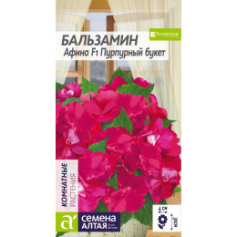 Цветы Бальзамин Афина Пурпурный букет/Агрофирма 'Семена Алтая'/семена упакованы в цветном пакете 5 шт.
