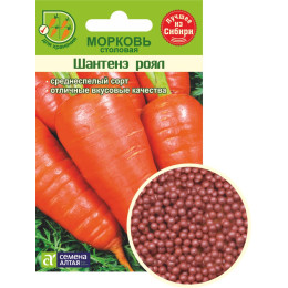 Морковь Гранулы Шантенэ Роял/Агрофирма 'Семена Алтая'/семена упакованы в цветном пакете 300 шт. (1/500)